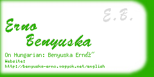 erno benyuska business card